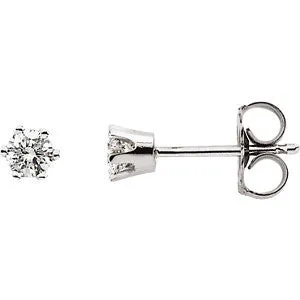 1-3 CTW Diamond Friction Post Stud Earrings