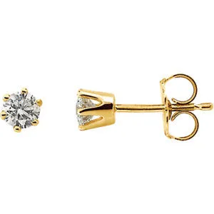 1-3 CTW Diamond Friction Post Stud Earrings