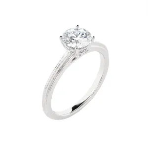 1 3/8 ctw Round Lab Grown Diamond Solitaire Engagement Ring