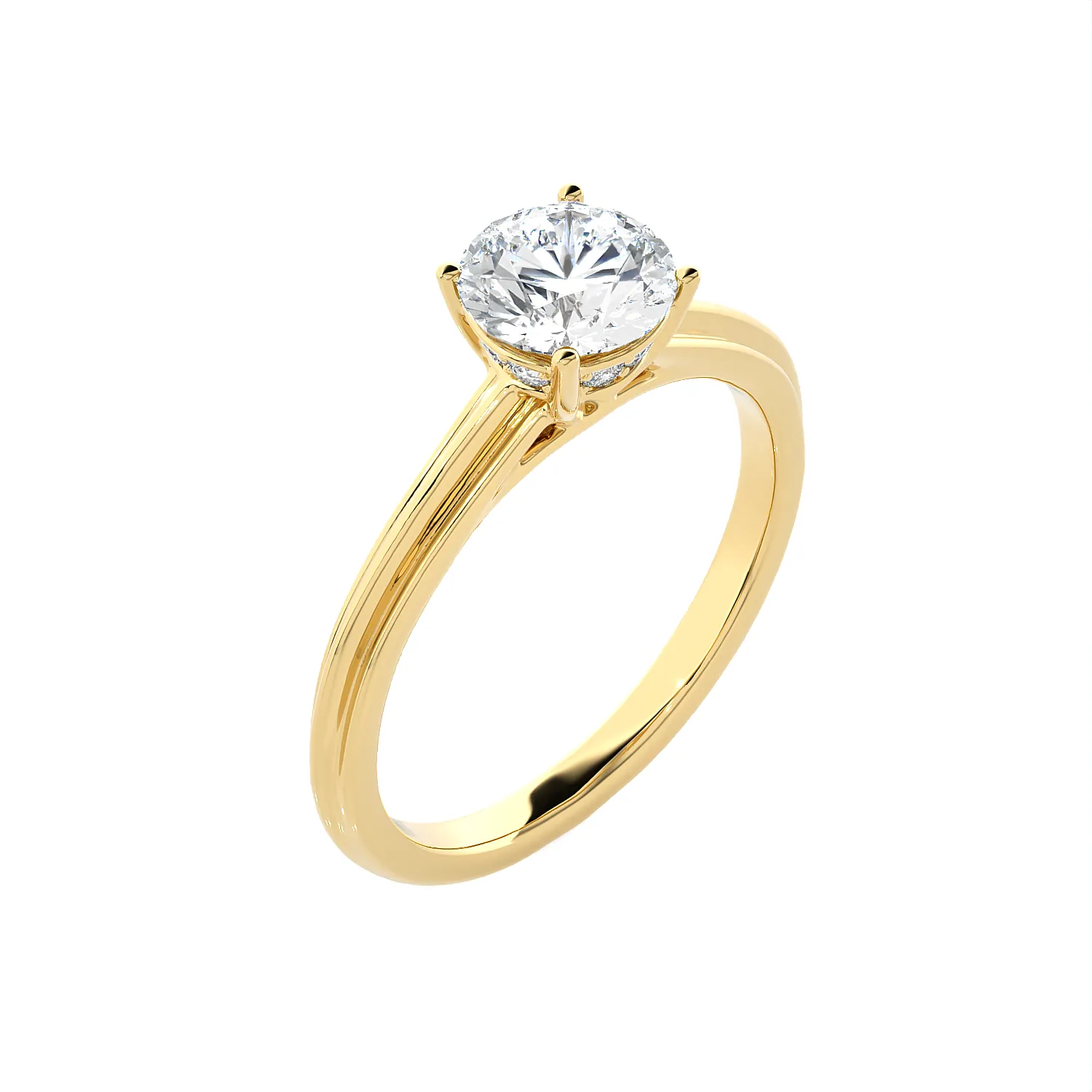 1 3/8 ctw Round Lab Grown Diamond Solitaire Engagement Ring