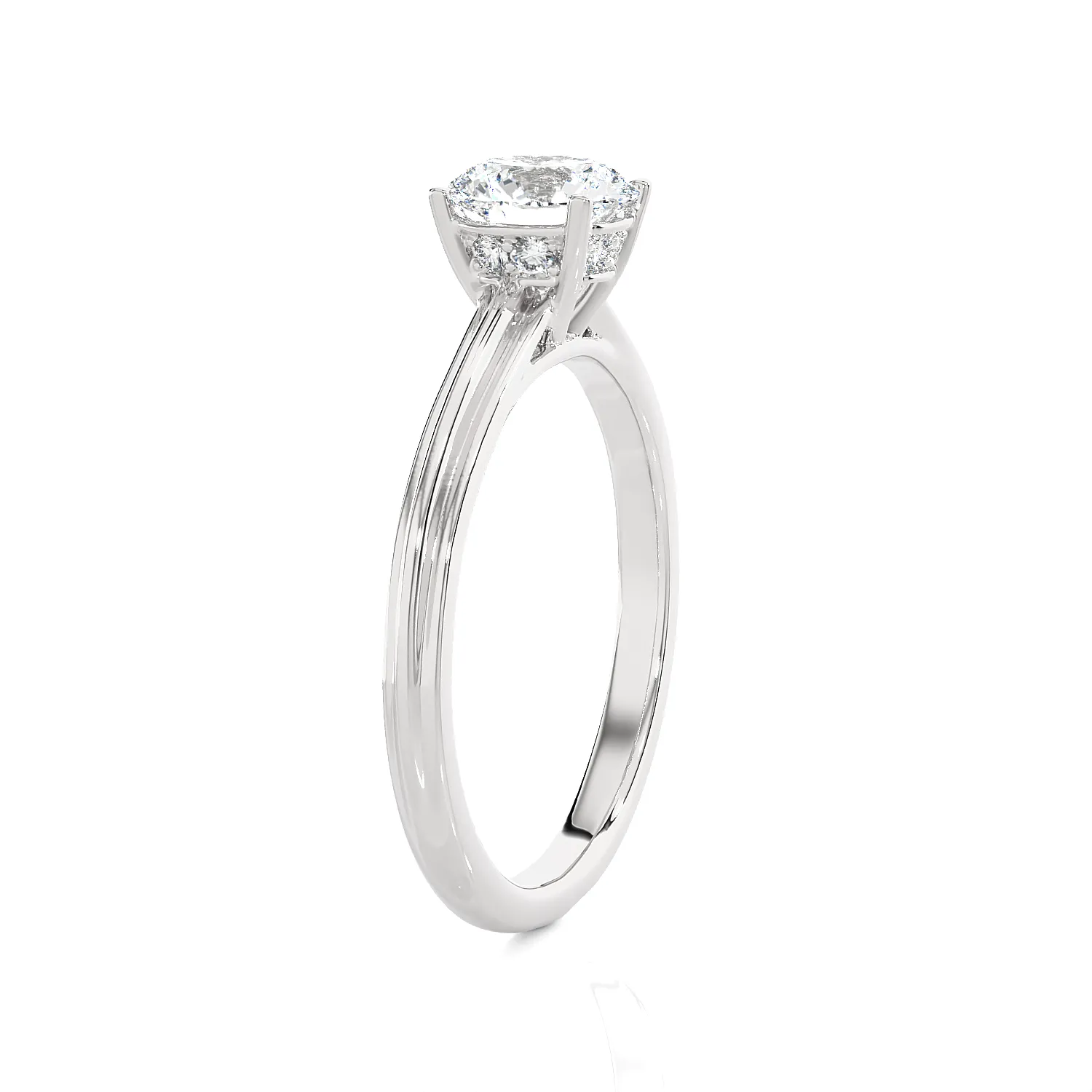 1 3/8 ctw Round Lab Grown Diamond Solitaire Engagement Ring