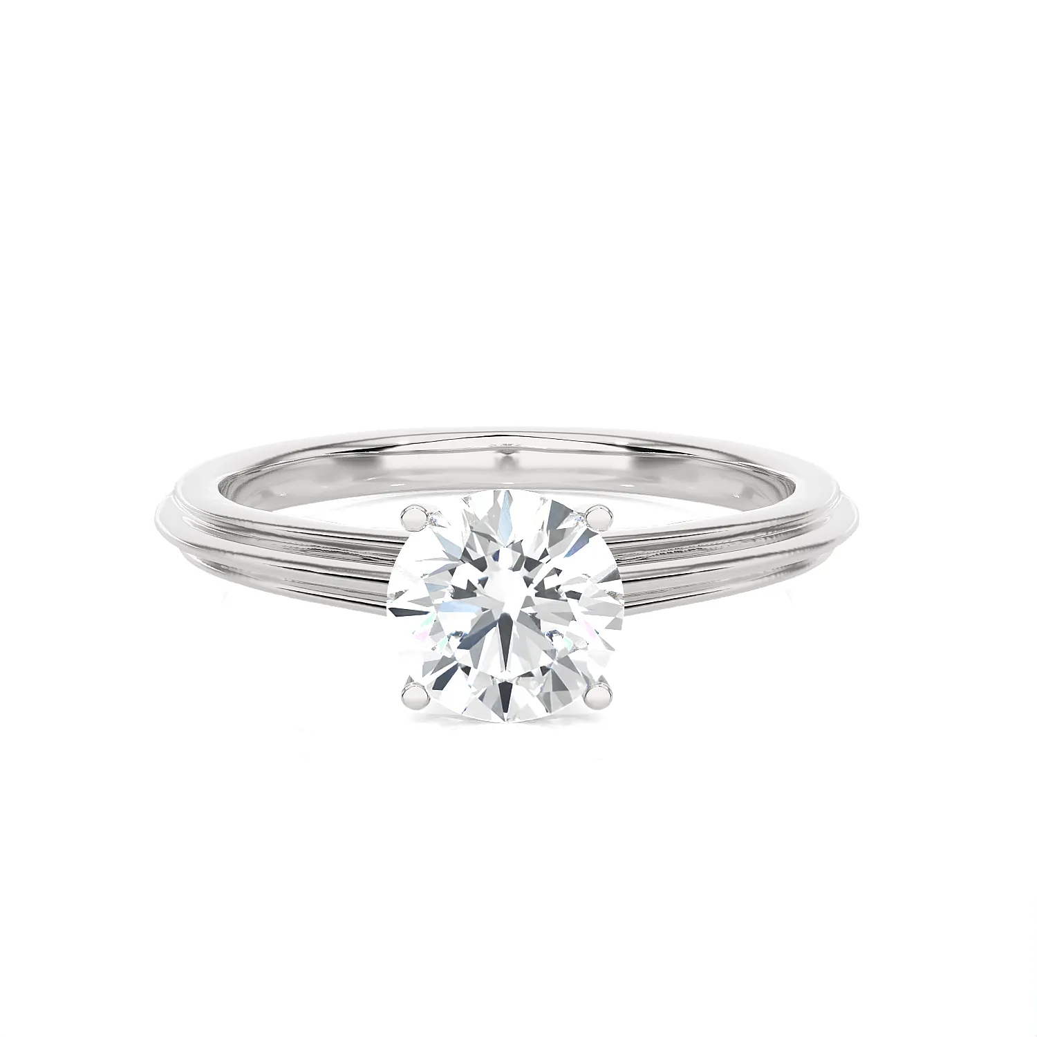 1 3/8 ctw Round Lab Grown Diamond Solitaire Engagement Ring