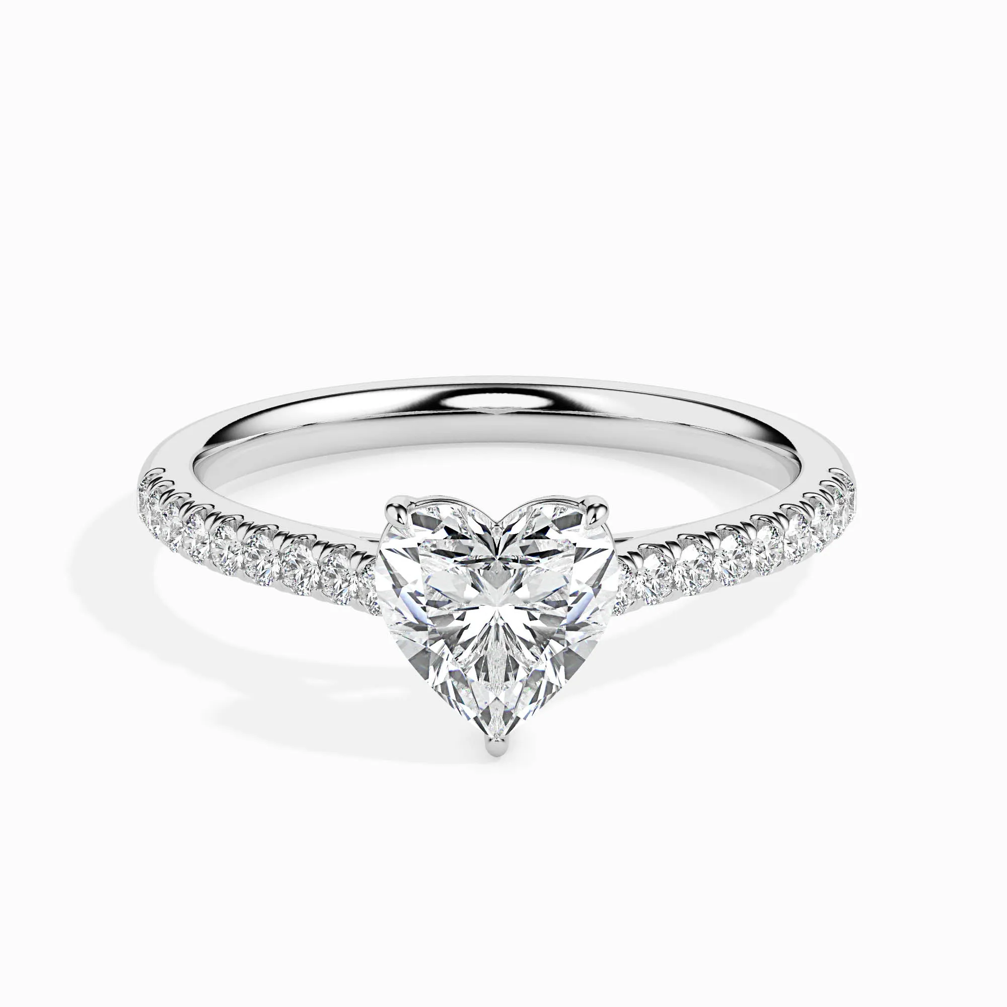 1 CT Romantic Ray of Heart Diamond Ring