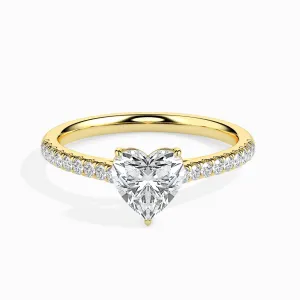 1 CT Romantic Ray of Heart Diamond Ring