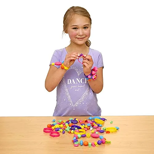 1000  Snap Pop Beads for Girls Toys - Kids Jewelry Making Kit Pop-Bead Art and Craft Kits DIY Bracelets Necklace and Rings Toy for Age 3 4 5 6 7 8