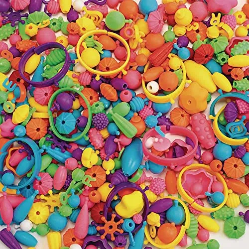 1000  Snap Pop Beads for Girls Toys - Kids Jewelry Making Kit Pop-Bead Art and Craft Kits DIY Bracelets Necklace and Rings Toy for Age 3 4 5 6 7 8