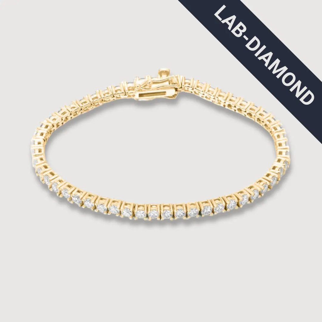 14k Gold Tennis Bracelet with Lab Grown Diamonds