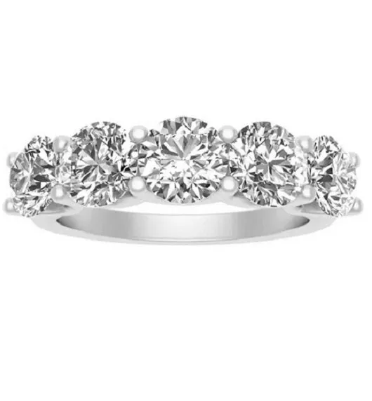 14k White Gold 2.58Ct Diamond Wedding Band