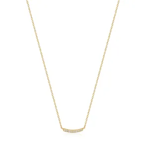 14kt Gold Magma Curve Diamond Necklace