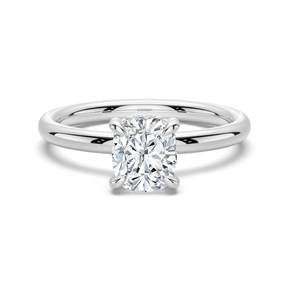 1.5 CT. Elegant Cushion-Cut Solitaire Engagement Ring