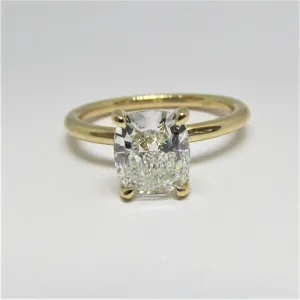 1.79ct Cushion Diamond Engagement Ring with Under Prong Accents