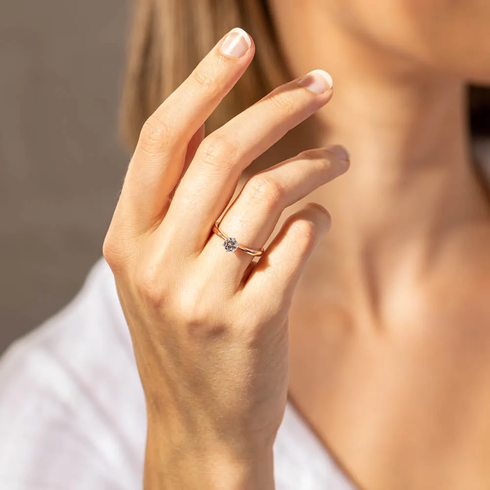 18ct Rose Gold .50ct Diamond Nova Ring