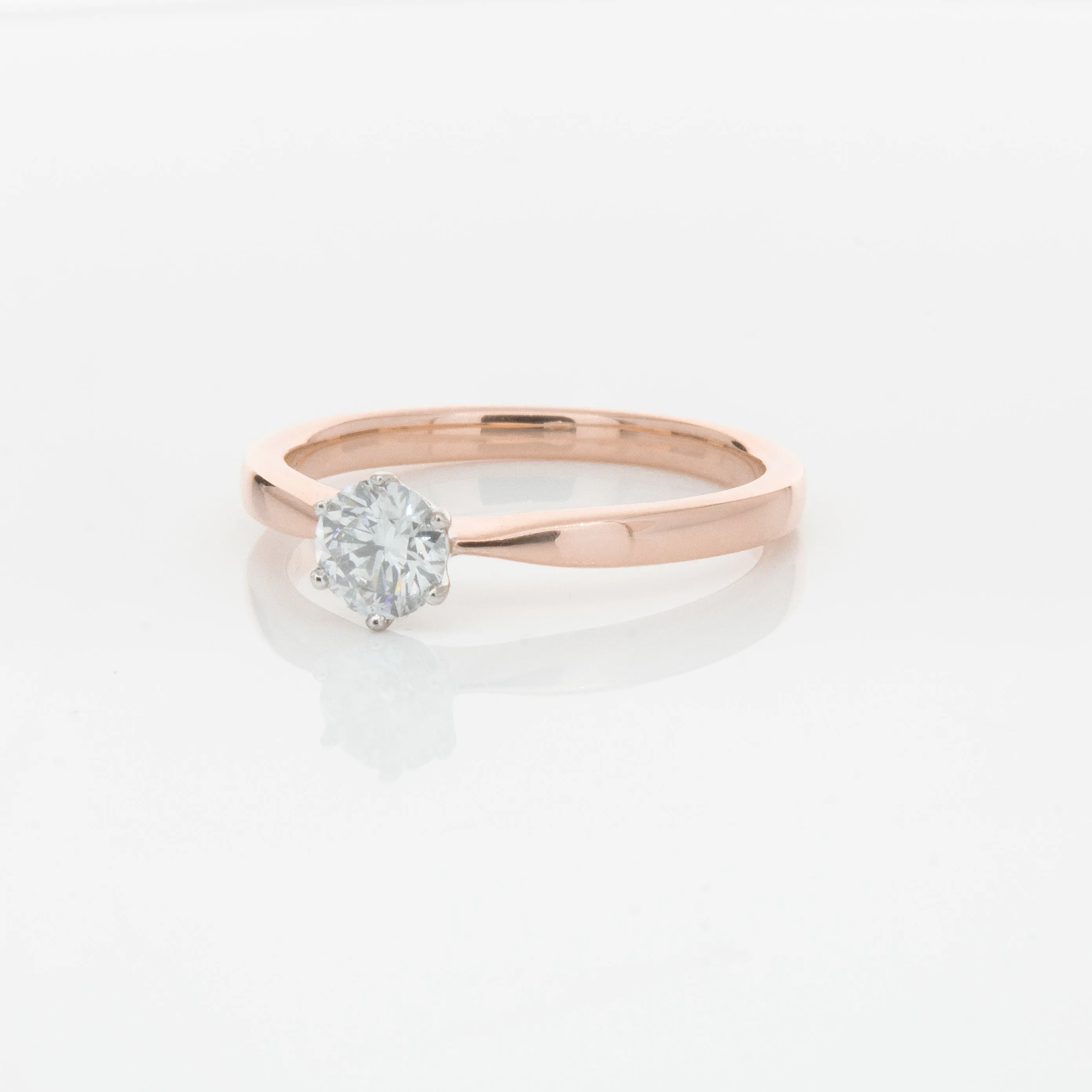 18ct Rose Gold .50ct Diamond Nova Ring