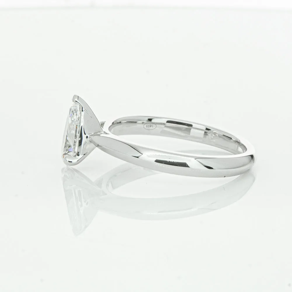 18ct White Gold 1.00ct Pear Cut Diamond Venetian Ring