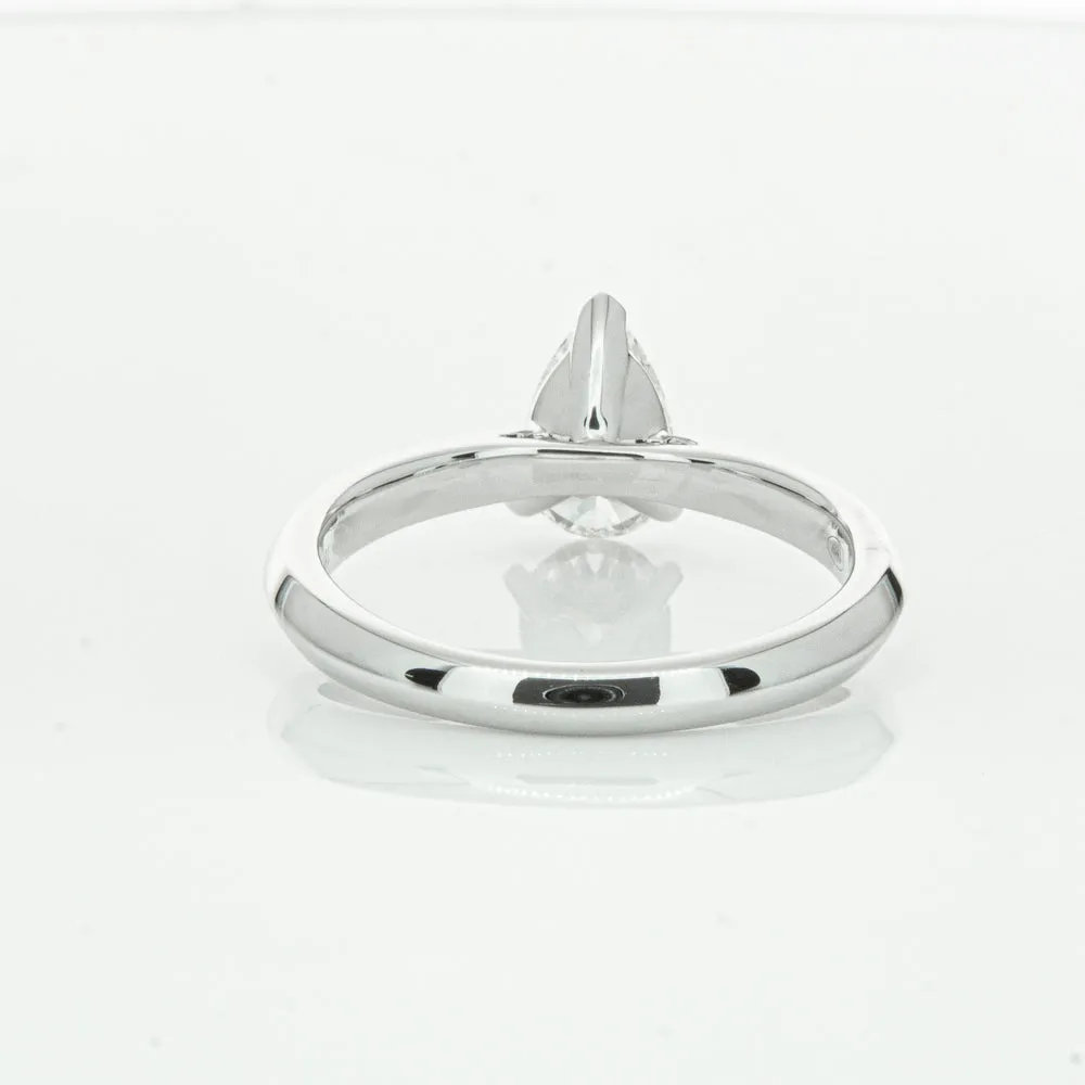 18ct White Gold 1.00ct Pear Cut Diamond Venetian Ring