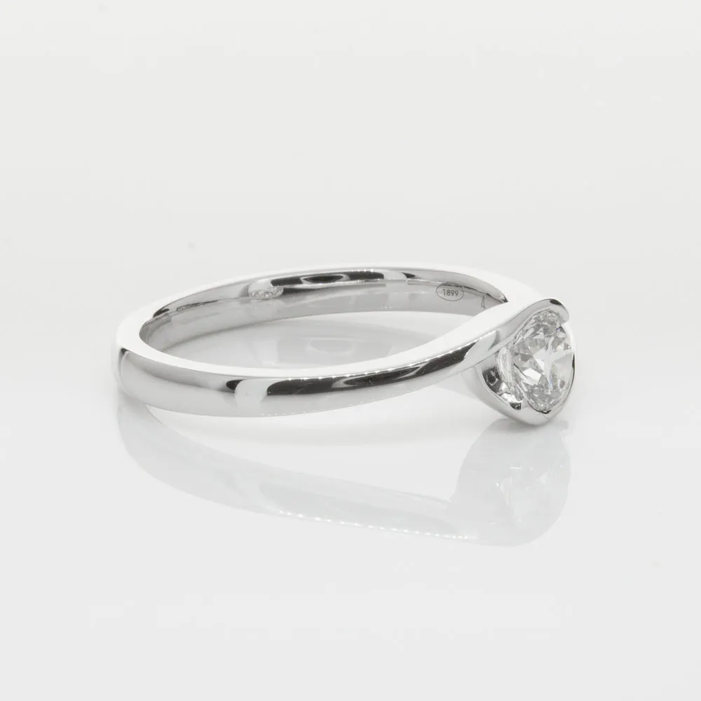 18ct White Gold .51ct Diamond Embrace Ring