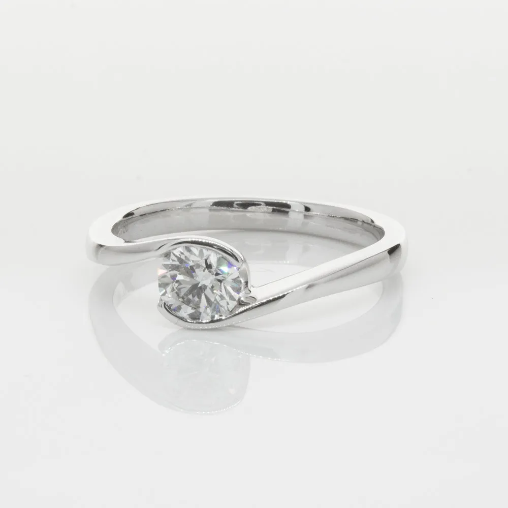 18ct White Gold .51ct Diamond Embrace Ring