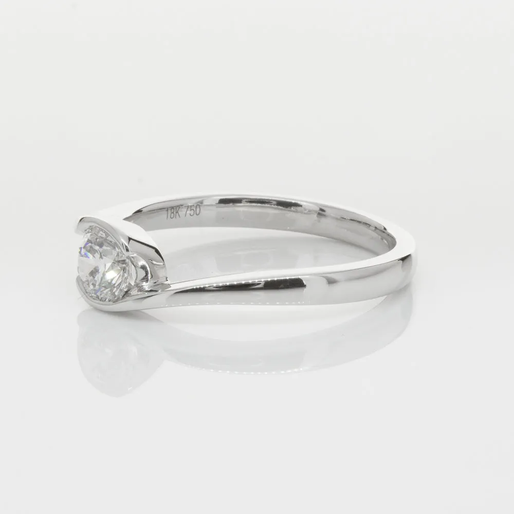 18ct White Gold .51ct Diamond Embrace Ring