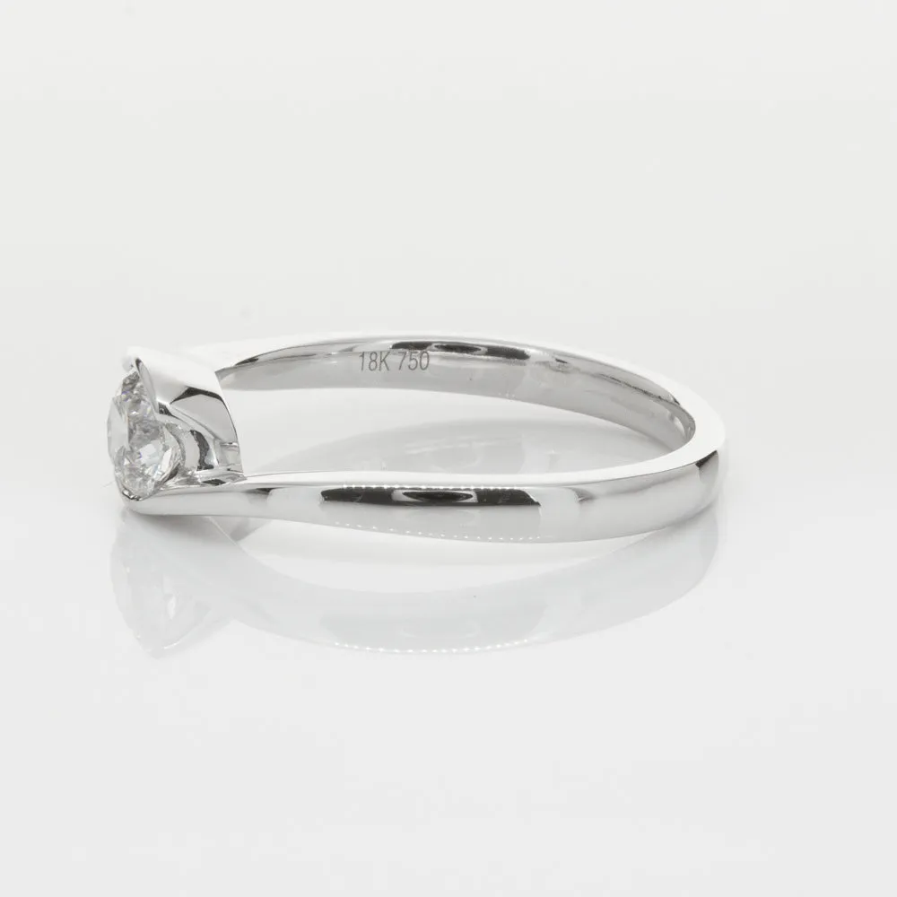 18ct White Gold .51ct Diamond Embrace Ring