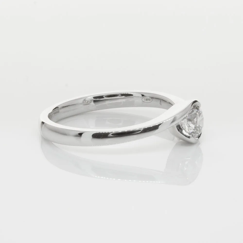 18ct White Gold .51ct Diamond Embrace Ring