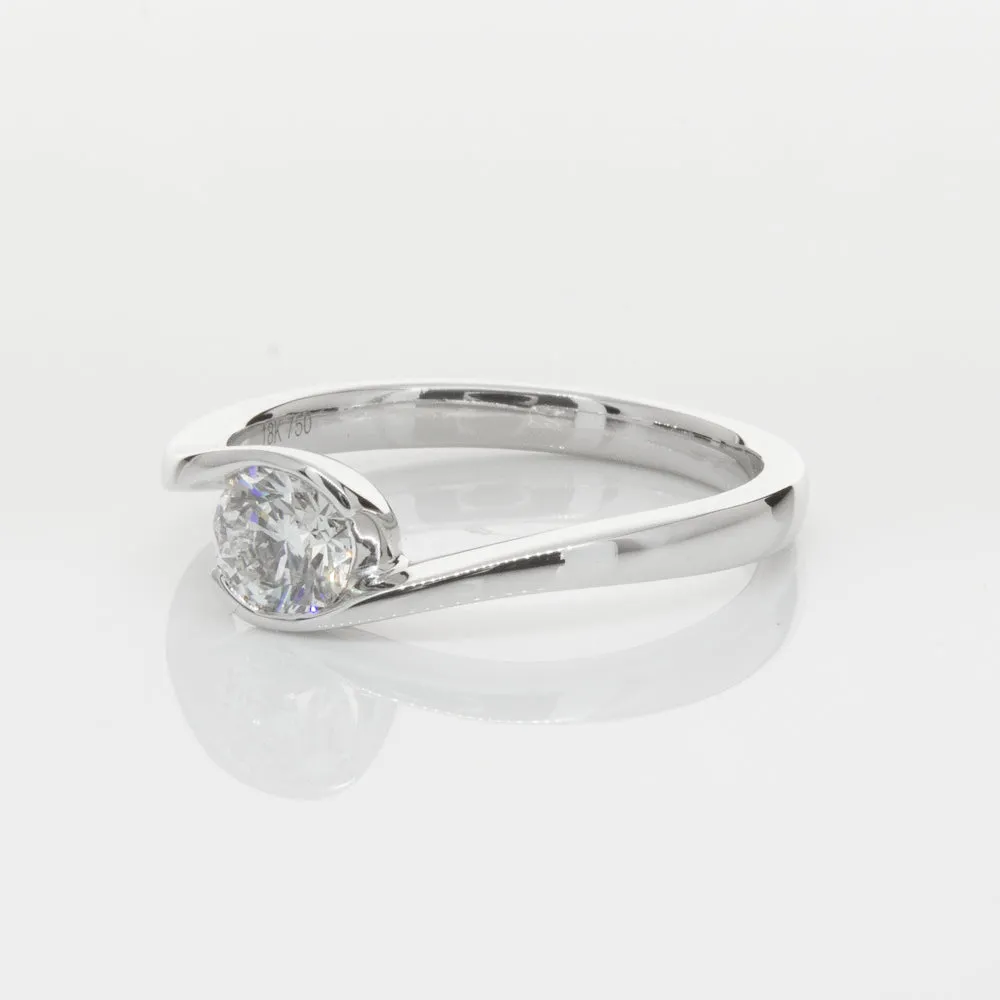 18ct White Gold .51ct Diamond Embrace Ring