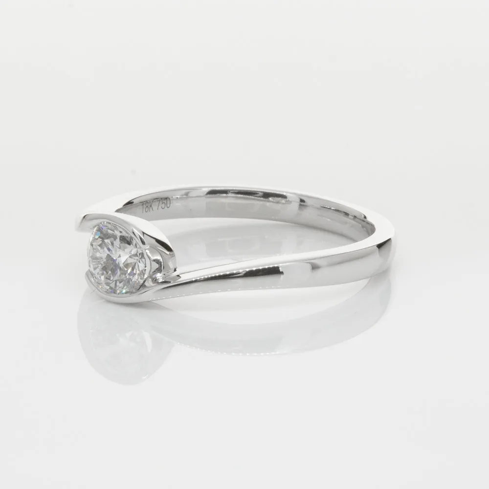 18ct White Gold .51ct Diamond Embrace Ring