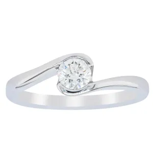 18ct White Gold .51ct Diamond Embrace Ring