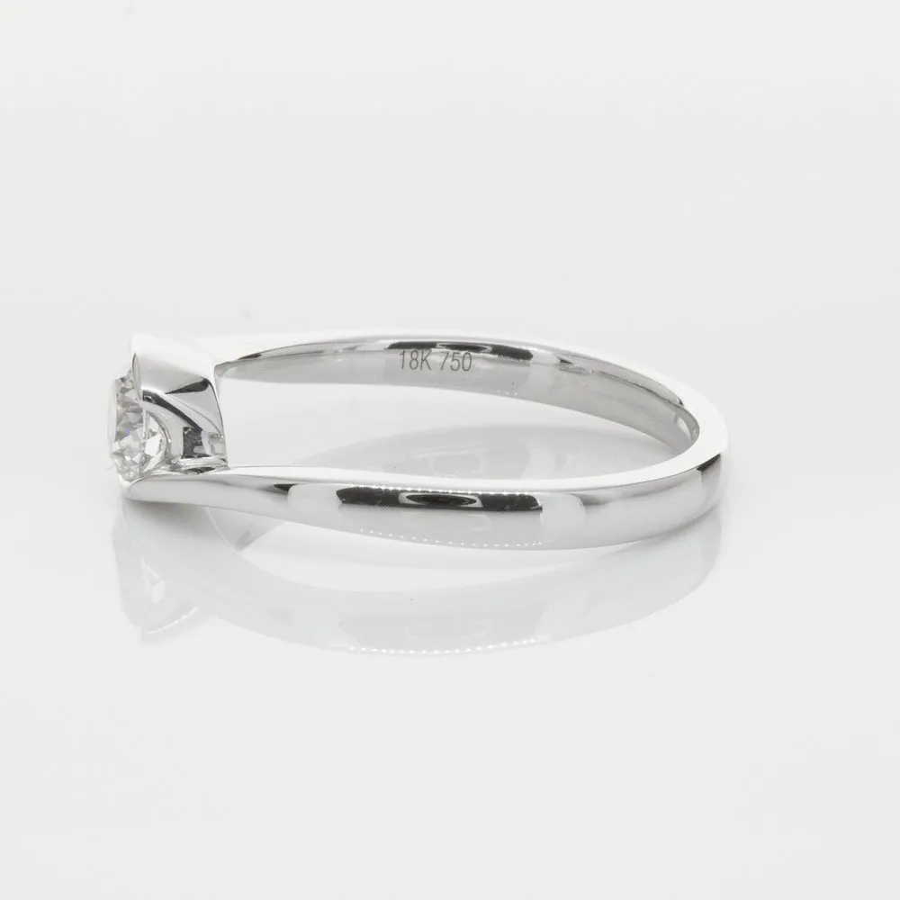 18ct White Gold .51ct Diamond Embrace Ring