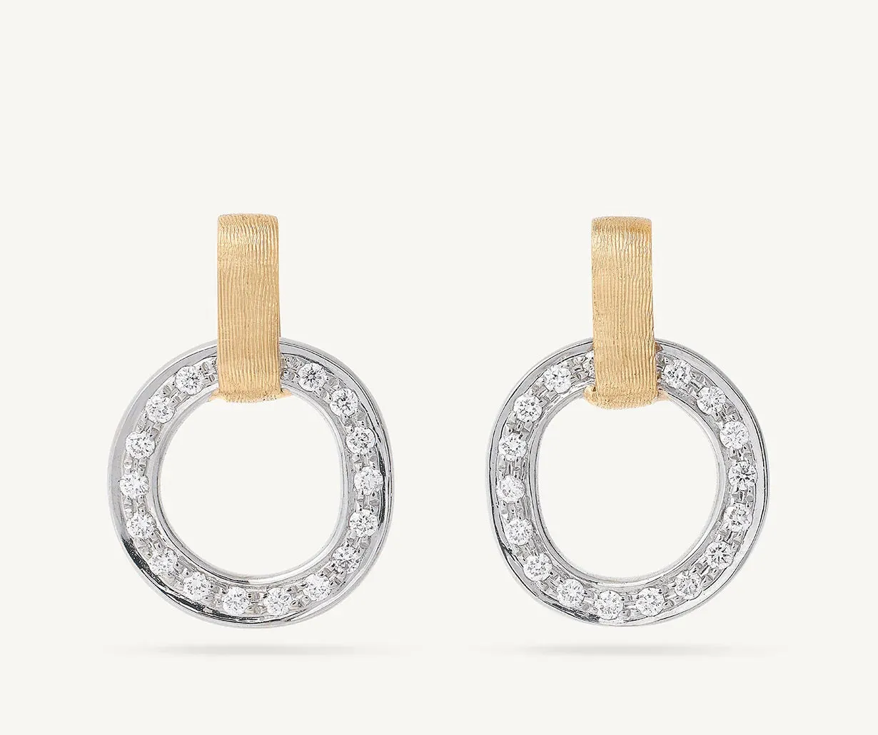 18K YELLOW GOLD AND DIAMOND EARRINGS FROM THE JAIPUR LINK COLLECTION