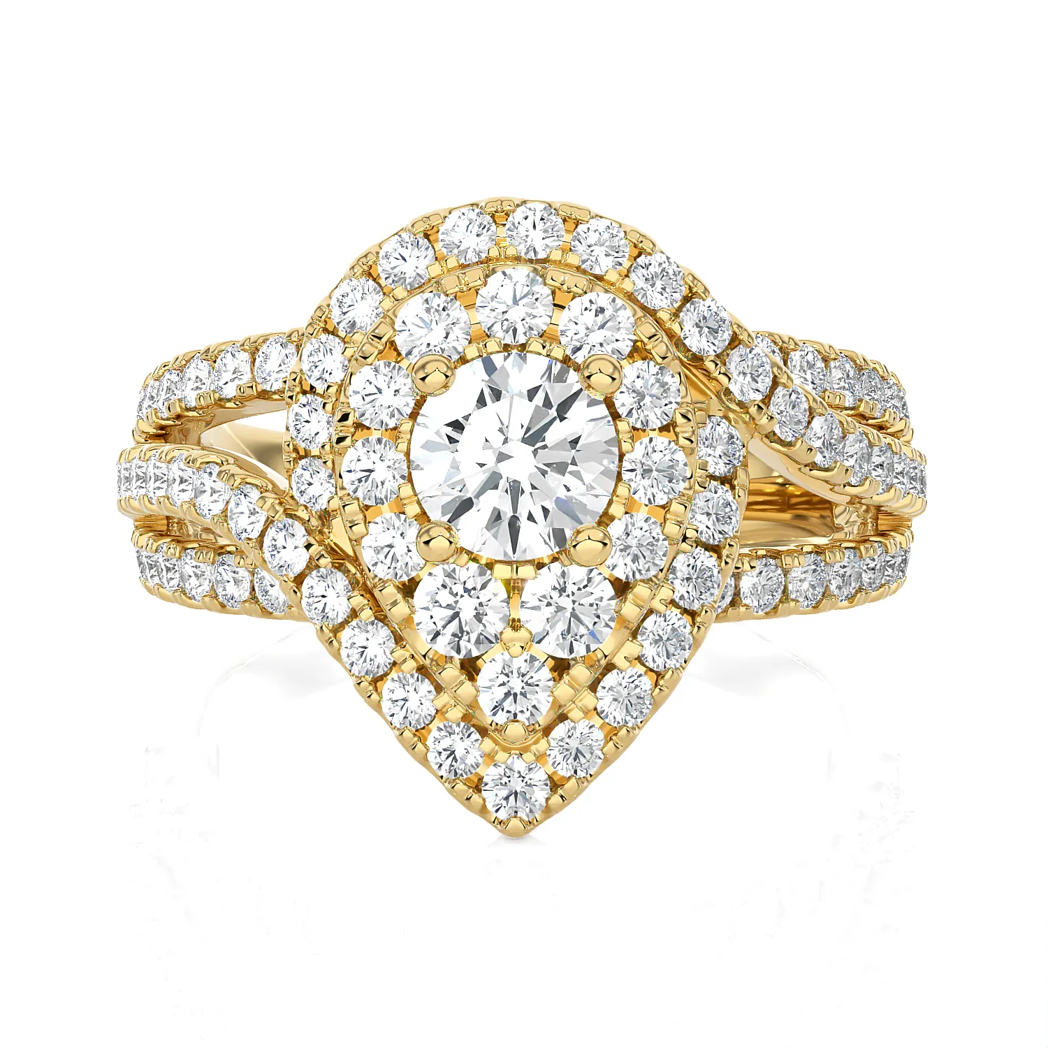 2 1/4 ctw Oval Lab Grown Diamond Halo Engagement Ring