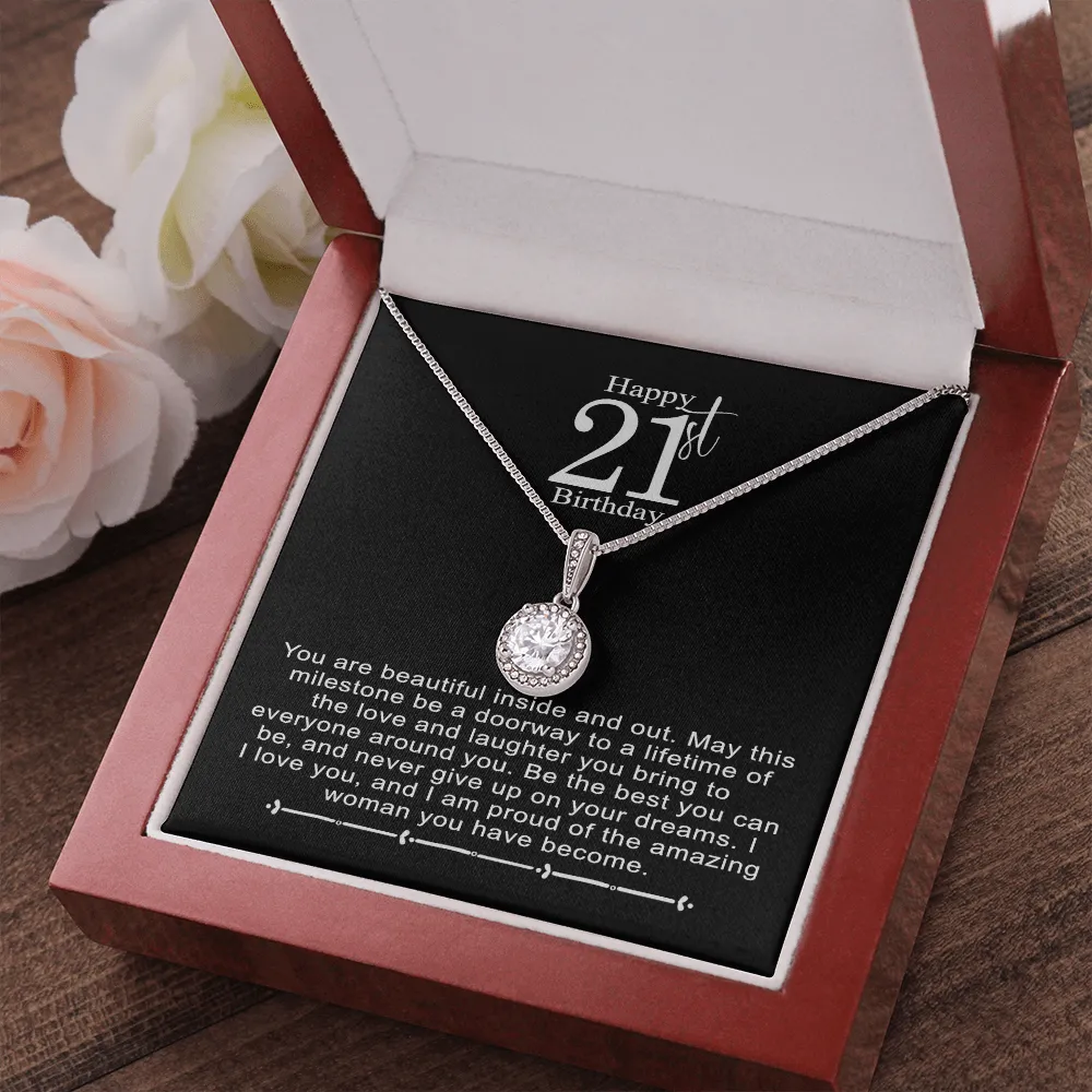 21st Birthday Gift for Her - Infinite Joy Necklace | Minimalist Necklace for Her