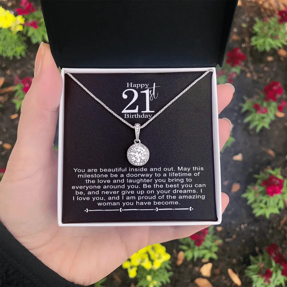 21st Birthday Gift for Her - Infinite Joy Necklace | Minimalist Necklace for Her