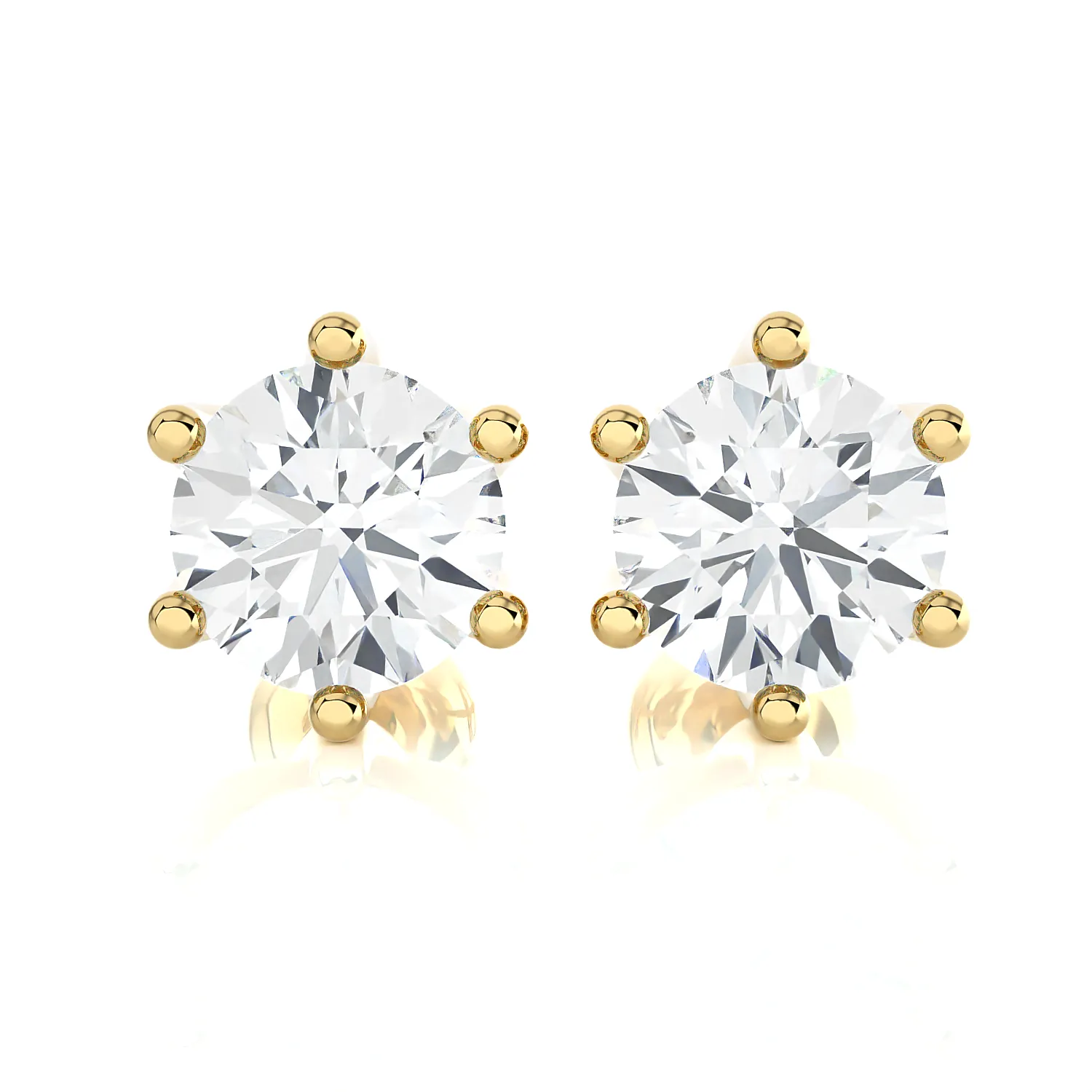 3/4 ctw Round Lab Grown Diamond Solitaire Stud Earrings