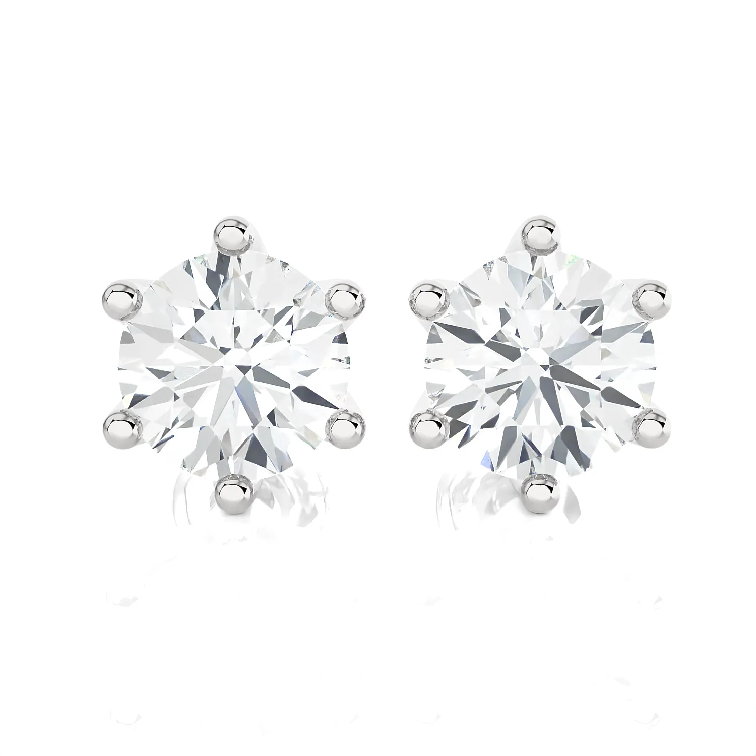 3/4 ctw Round Lab Grown Diamond Solitaire Stud Earrings