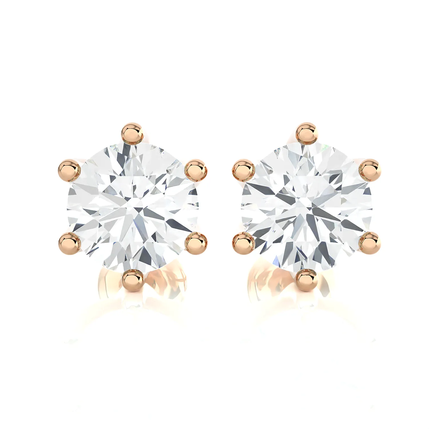 3/4 ctw Round Lab Grown Diamond Solitaire Stud Earrings