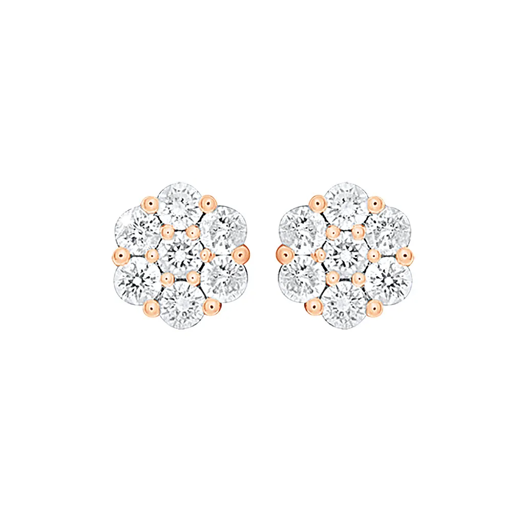 9ct Rose Gold 1/2 Carat Diamond Stud Earrings