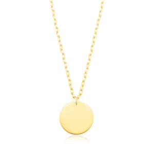 9ct Yellow Gold 45cm Circle Necklace