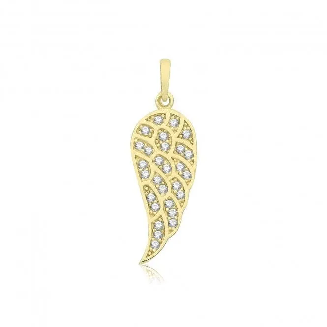 9ct Yellow Gold Angel Wing Pendant PN1314