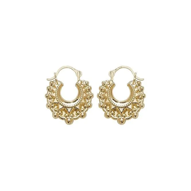 9CT Yellow Gold Creole Earrings ER475