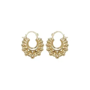 9CT Yellow Gold Creole Earrings ER475