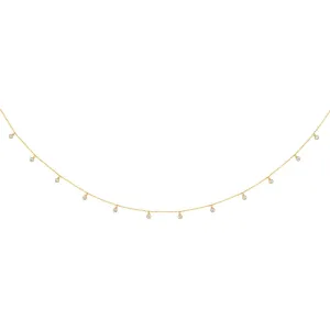 9ct Yellow Gold Dangling CZ Bracelet