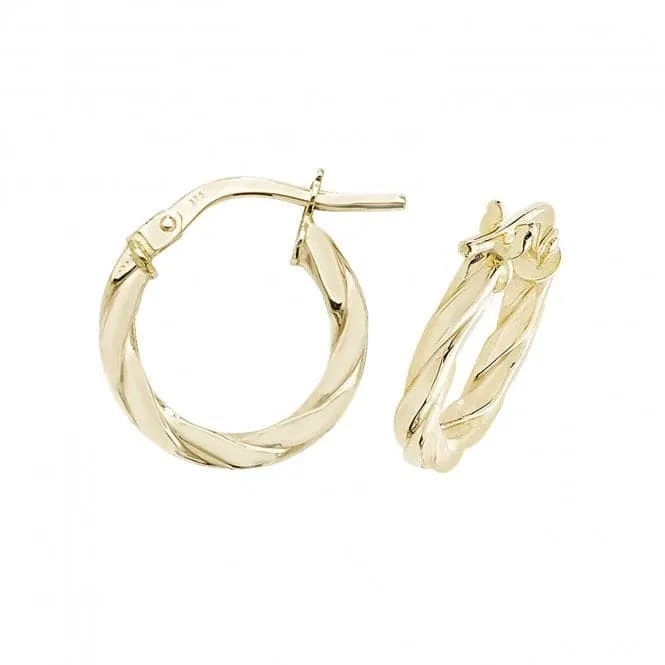 9CT Yellow Gold Hoop Earrings ER1041