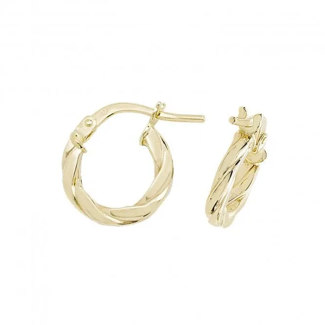 9CT Yellow Gold Hoop Earrings ER1041