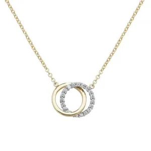 9ct Yellow Gold Ladies Zirconia Necklet NK347