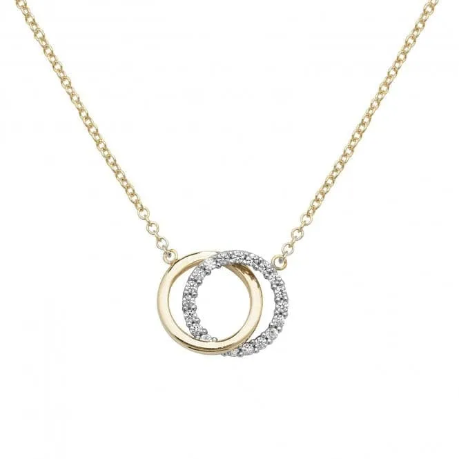 9ct Yellow Gold Ladies Zirconia Necklet NK347