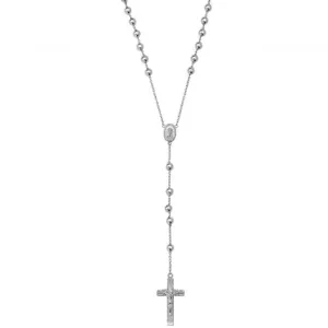 Acotis Silver Necklace Rosary Bead Zirconia G3057