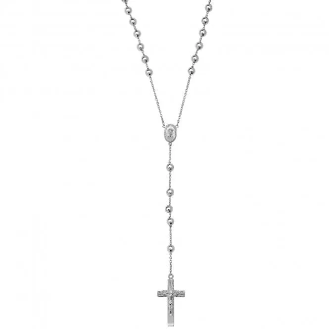 Acotis Silver Necklace Rosary Bead Zirconia G3057