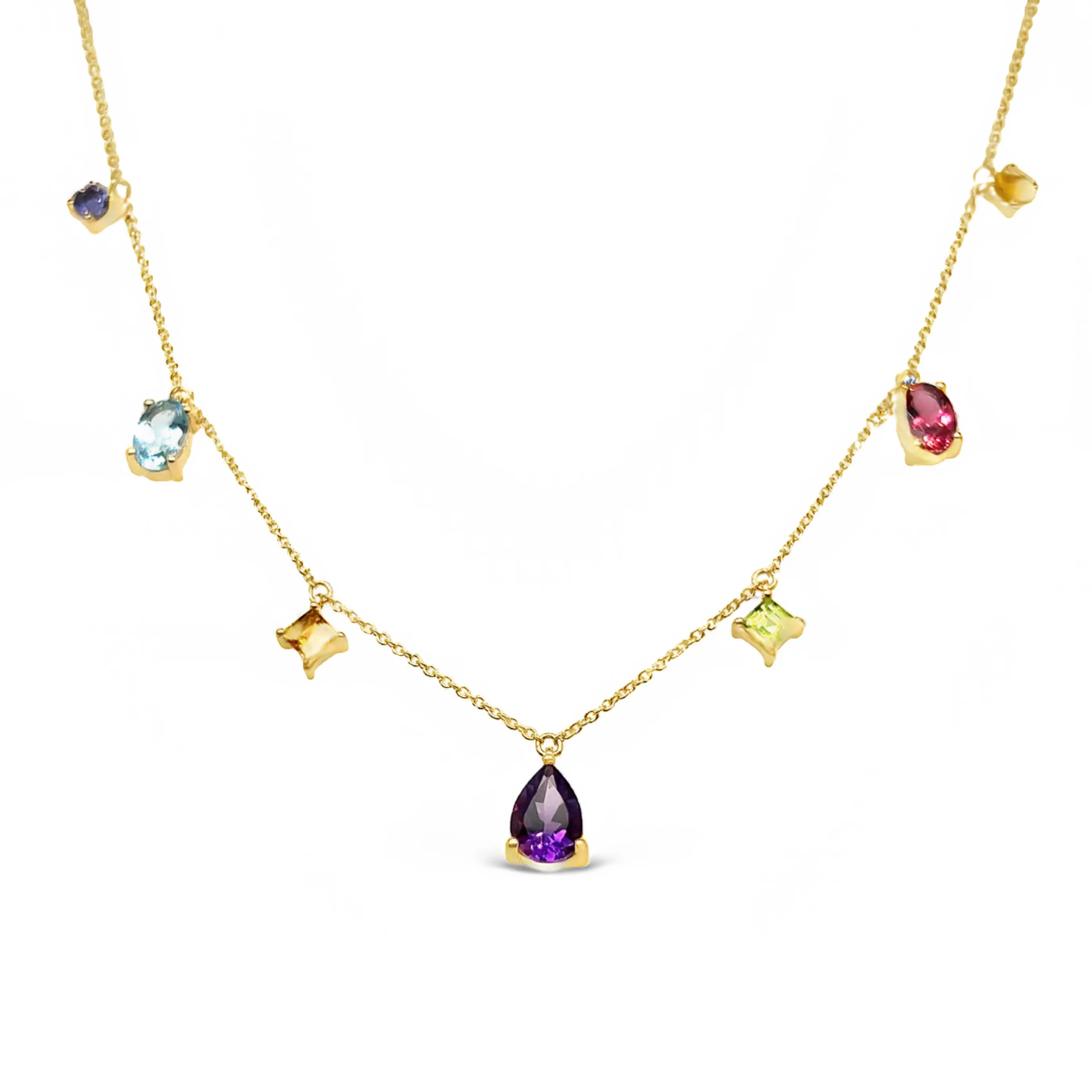 Amethyst Drop Chromatic Necklace