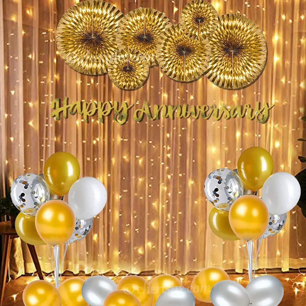 Anniversary Decorations Golden 40 Pcs Bedroom Decoration