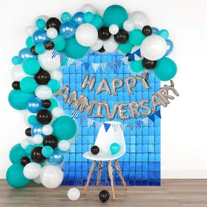 Anniversary Decorations Green & White 81 Pcs - Anniversary Decoration for Couple, Mom, Dad